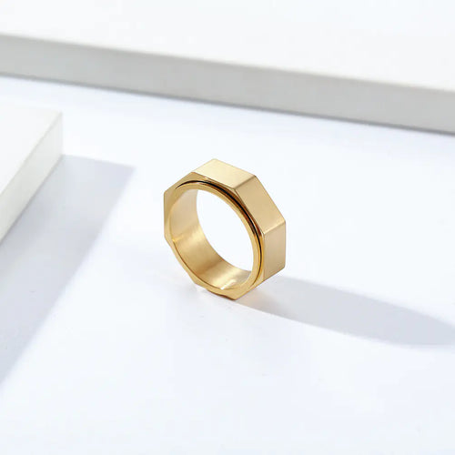 The Facet spinner ring, Gold